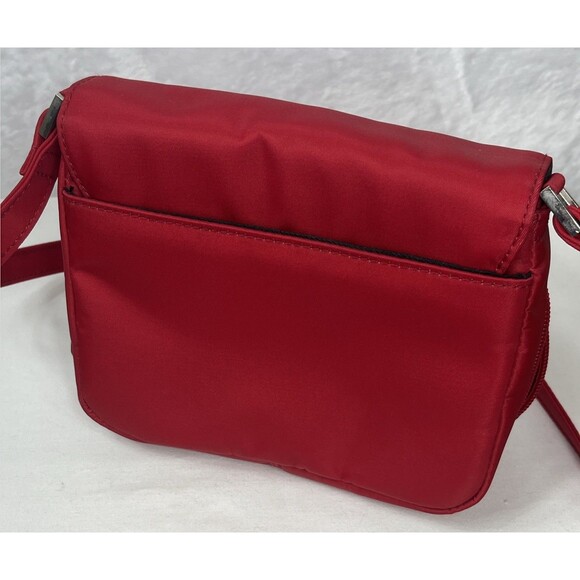 VILLAGER Liz Claiborne Purse All-In-One Crossbody Nylon Red - Picture 3 of 9